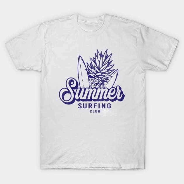 Summer Surfing Club T-Shirt by PowelCastStudio